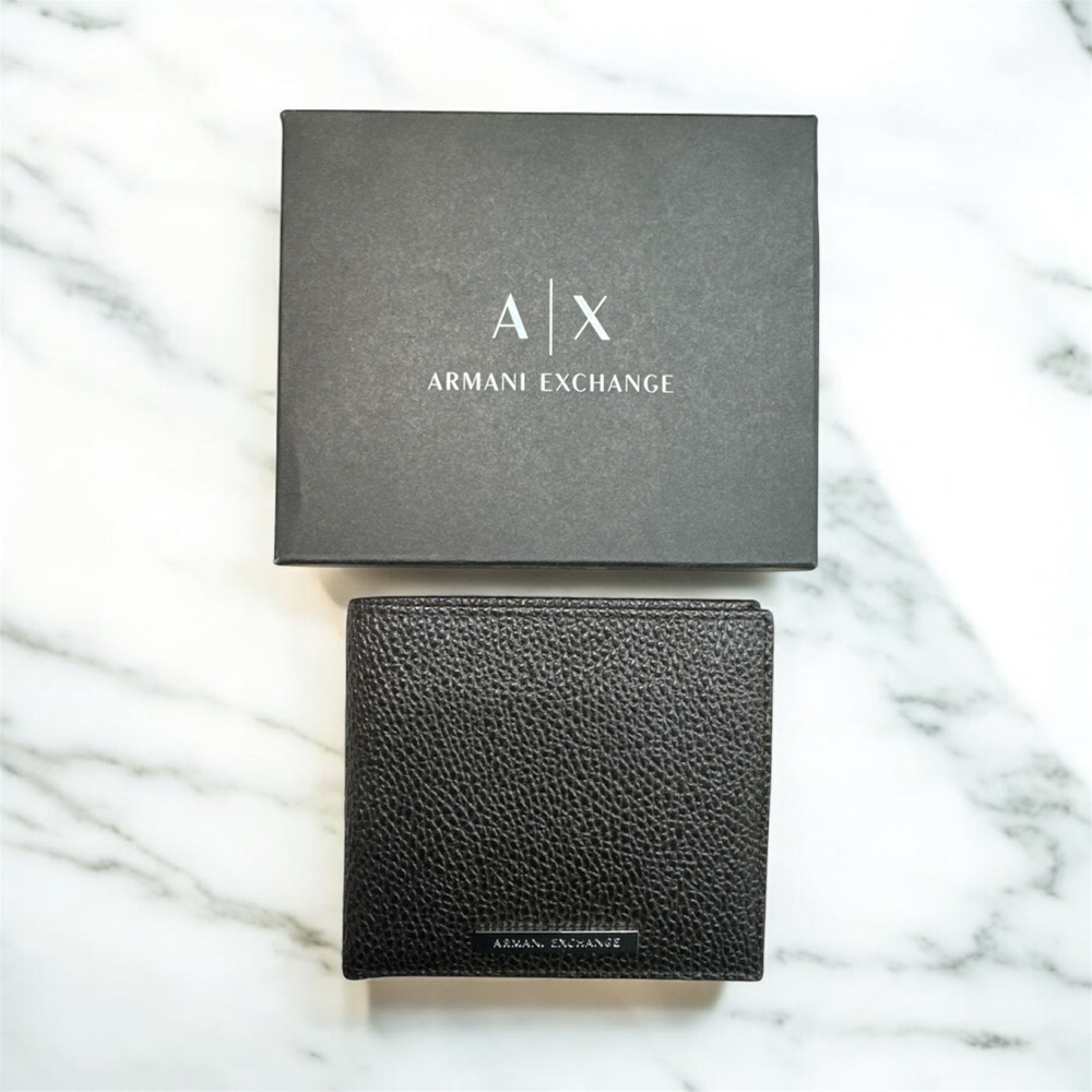 Armani Exchange Black Genuine Leather Wallet